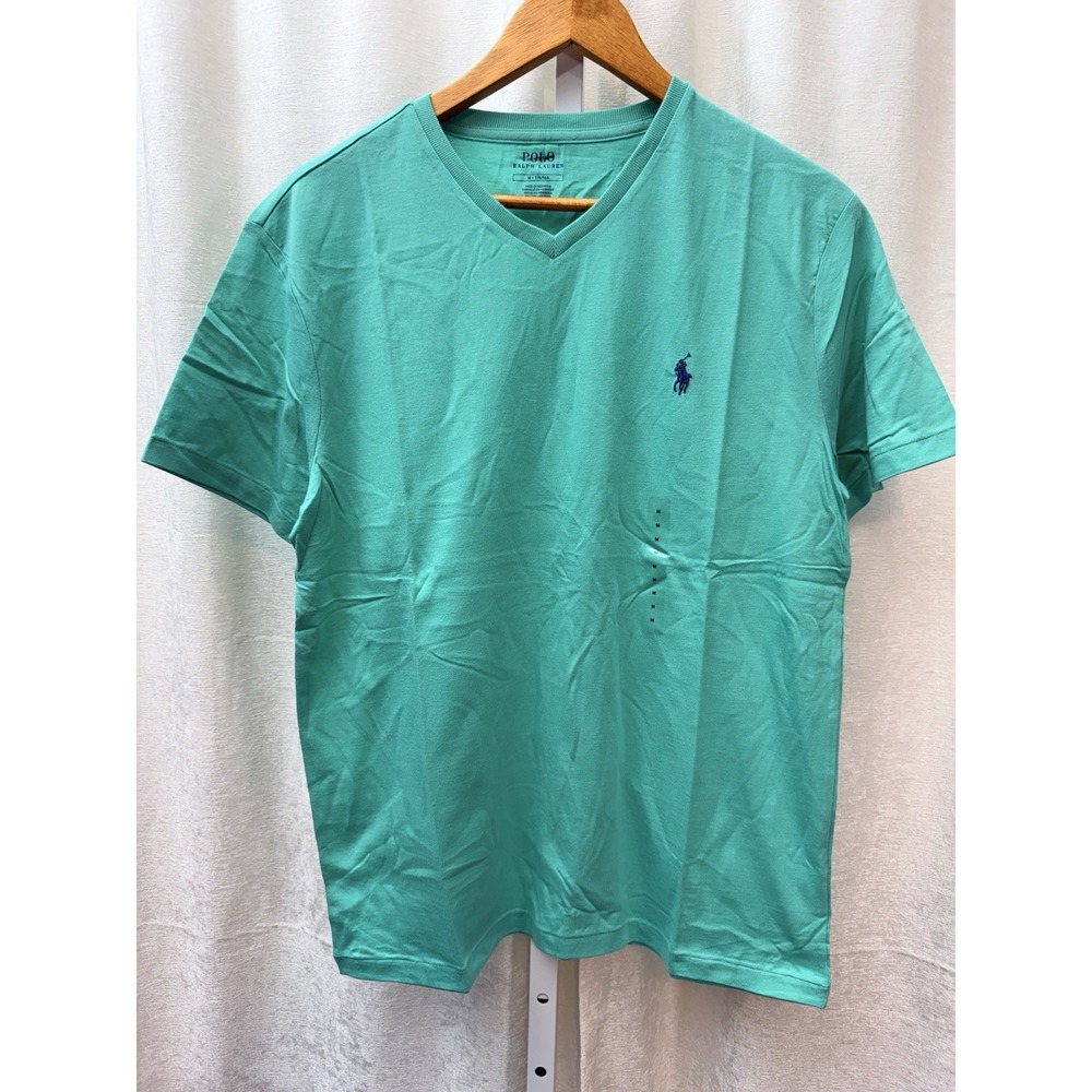 Polo Ralph Lauren Men's Classic-Fit V-Neck Turquoise T-Shirt Sz Medium RTL $45